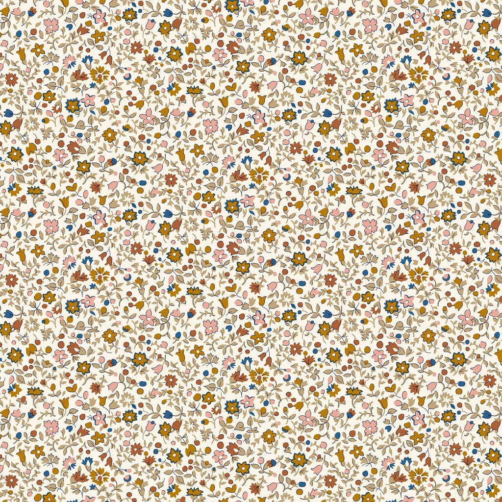 Liberty Lasenby Cotton - Denim Florals  - Posy Haze 404B