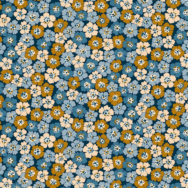 Liberty Lasenby Cotton - Denim Florals  - Spring Flourish 405B