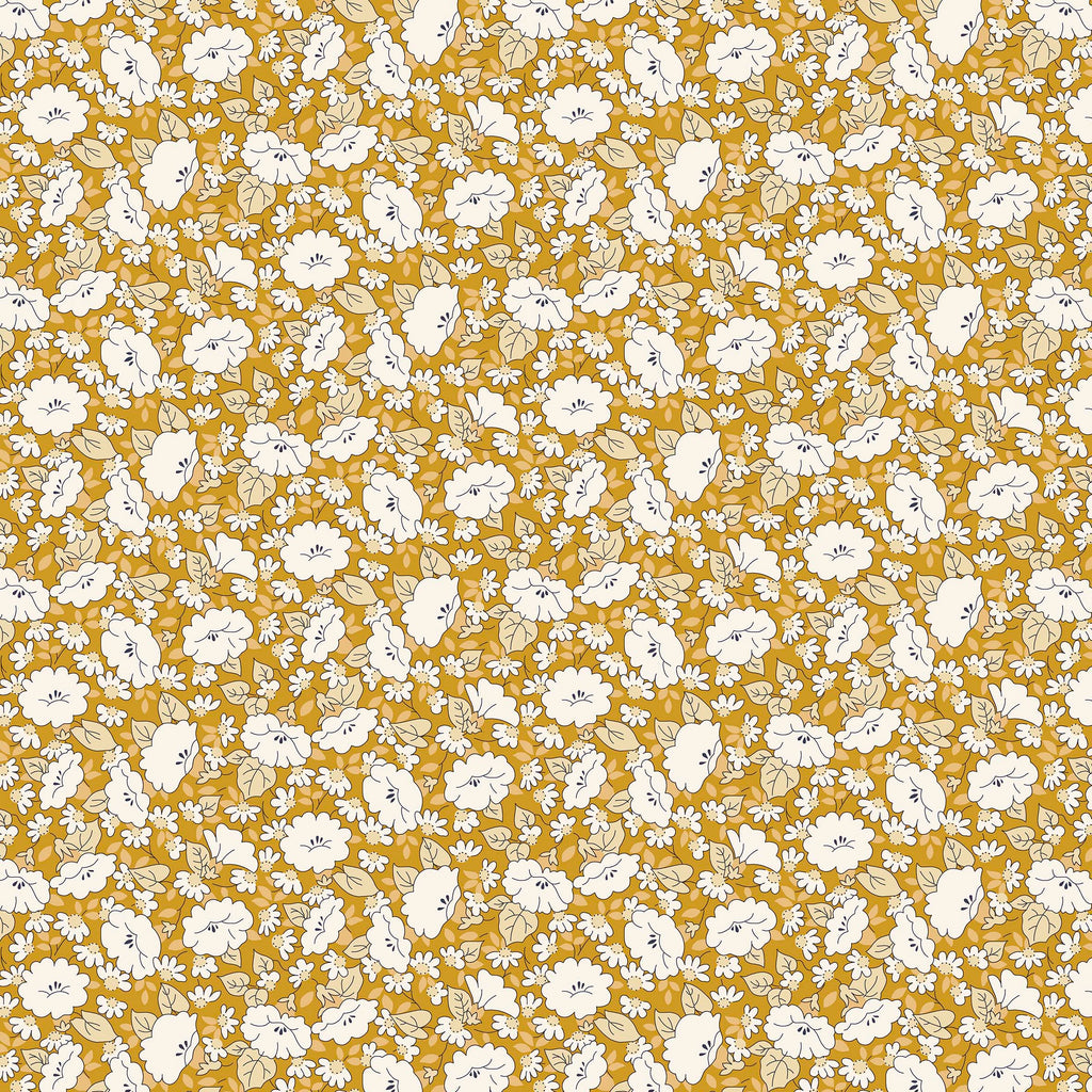 Liberty Lasenby Cotton - Tudor Celebration - Mayflower Meadow 445C