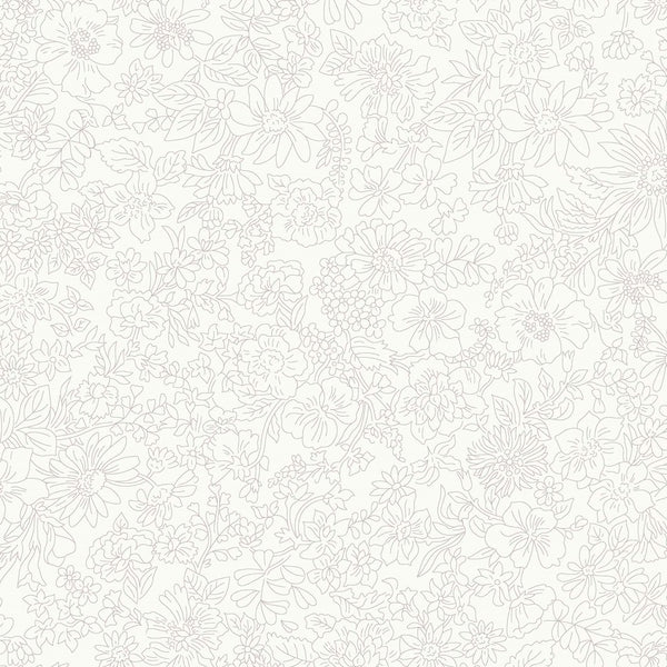 Liberty Lasenby Cotton - Emily Blossom - Ivory 0166W7401A - Wide Width