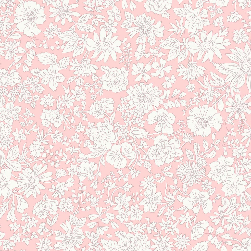 Liberty Lasenby Cotton - Emily Blossom - Powder Rose 0166W7406A - Wide Width
