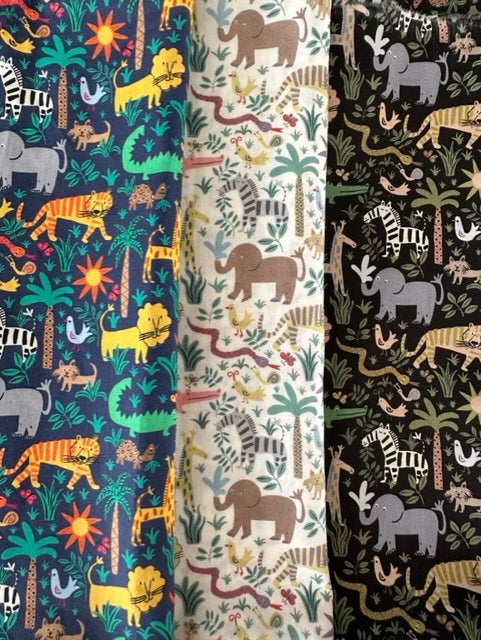 Liberty Tana Lawn Louie's Jungle AW23 - 3 Piece 'Sewbox Scrap Pack'