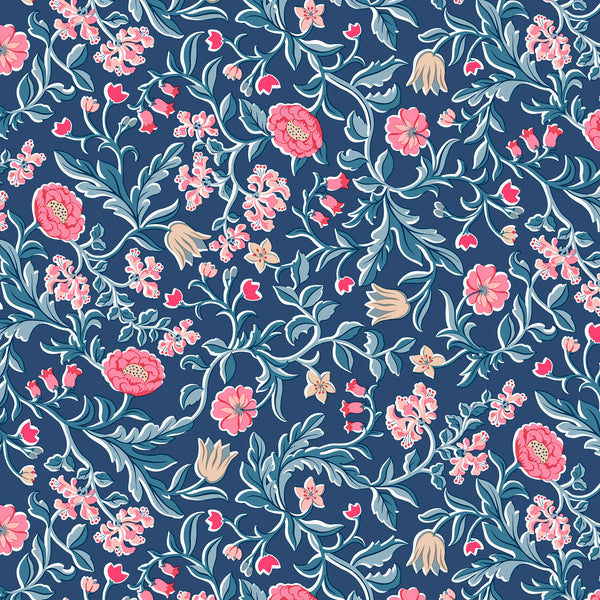 Liberty Lasenby Cotton - Craft Garden - May's Flowers 01667453B