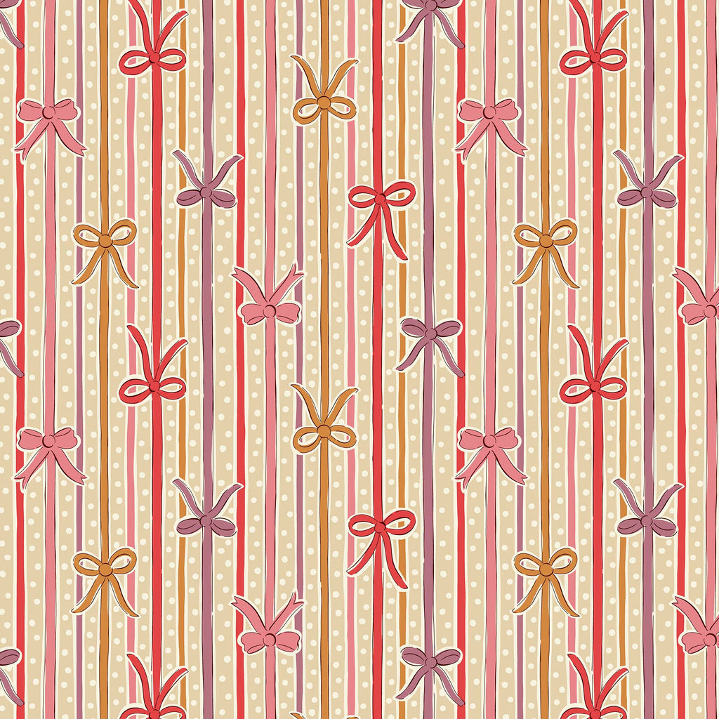 Liberty Lasenby Cotton - Festive Magic - Ribbon Stripe 521A