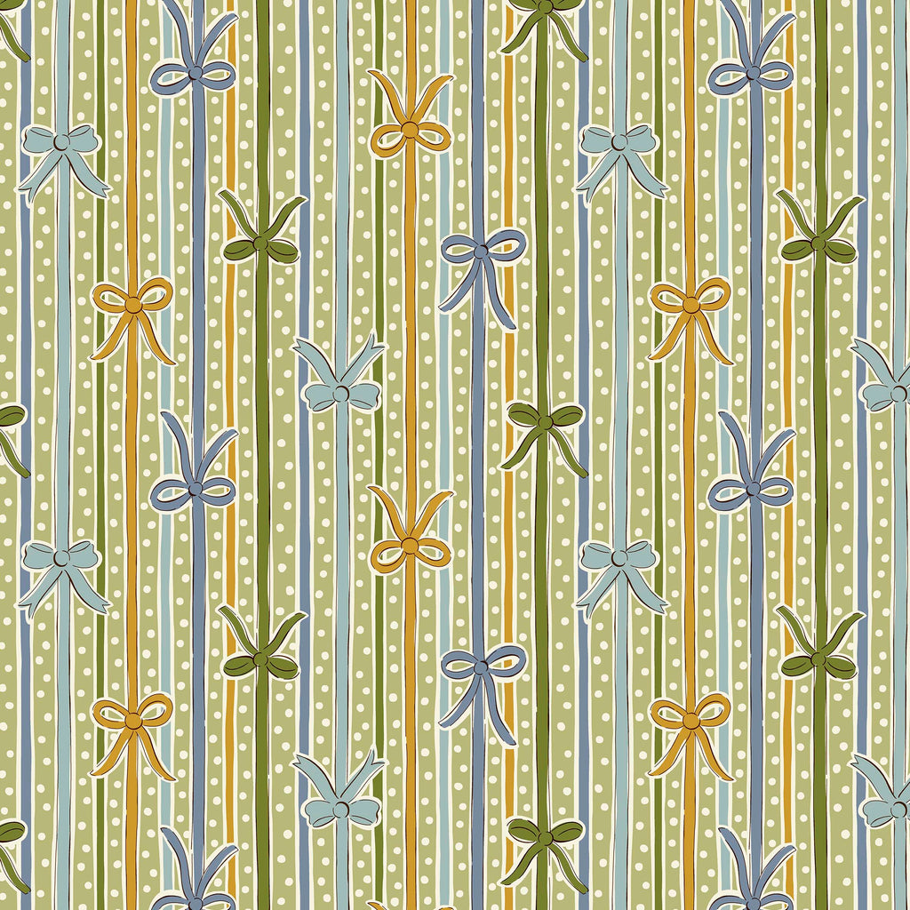 Liberty Lasenby Cotton - Festive Magic - Ribbon Stripe 521B