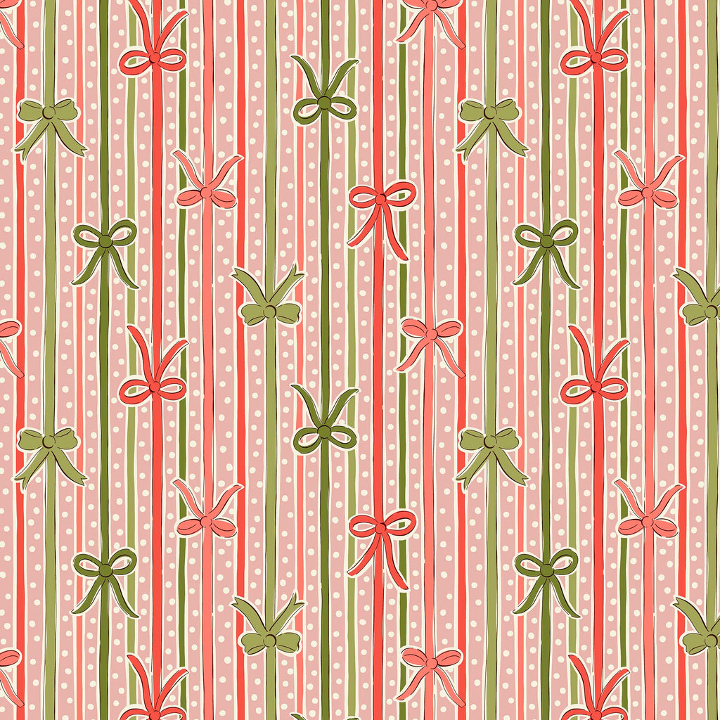 Liberty Lasenby Cotton - Festive Magic - Ribbon Stripe 521D