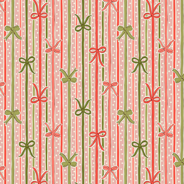 Liberty Lasenby Cotton - Festive Magic - Ribbon Stripe 521D