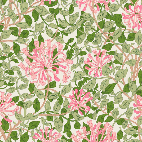 Liberty Lasenby Cotton - Craft Garden - Trailing Honeysuckle 0166W7418A - Wide Width