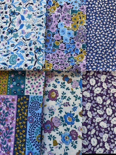 Liberty Lasenby Cotton -Tudor Celebration A - 6xFQ pack