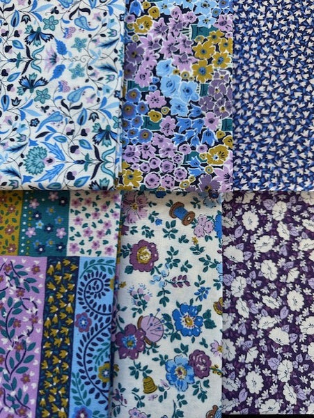Liberty Lasenby Cotton -Tudor Celebration A - 6xFQ pack