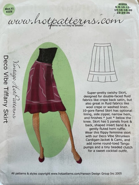 Hot Patterns - Deco Vibe Tiffany Skirt (Sizes 6-26)