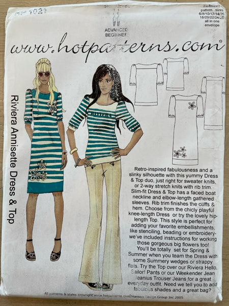 Hot Patterns 1021 - Riviera Annisette Dress & Top