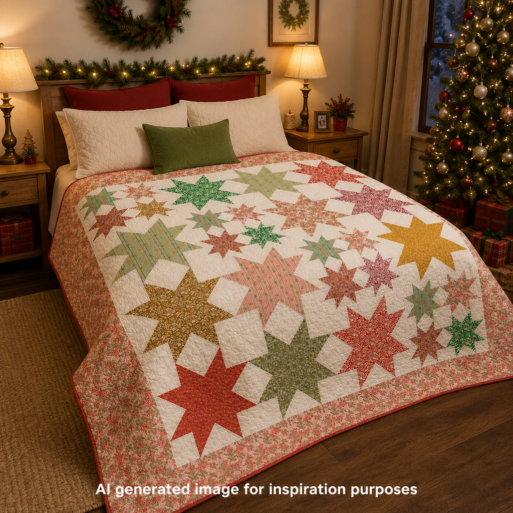 Liberty Lasenby Cotton - Festive Magic Seasons Greetings Quilt Kit