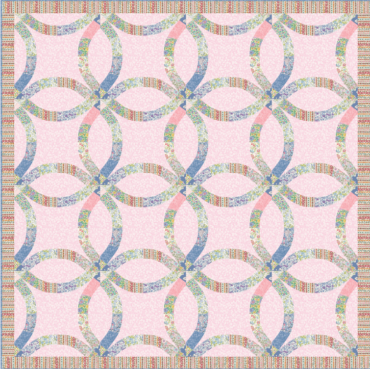 Liberty Lasenby Cotton - Everlasting Wedding Ring Quilt Kit