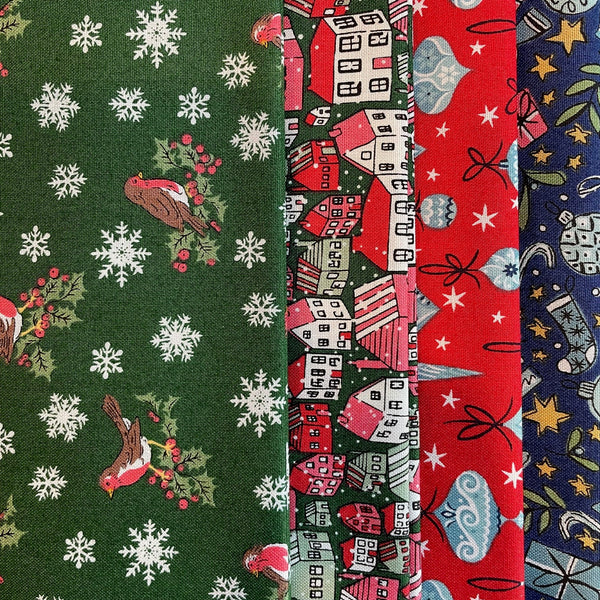 Liberty Lasenby Cotton 'Merry & Bright' Christmas Pack 5  (4 x FQ pack)
