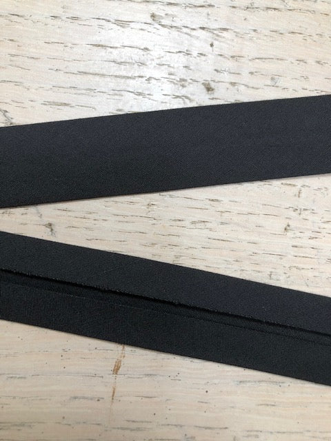 Bias Binding - 25mm - by metre - Black