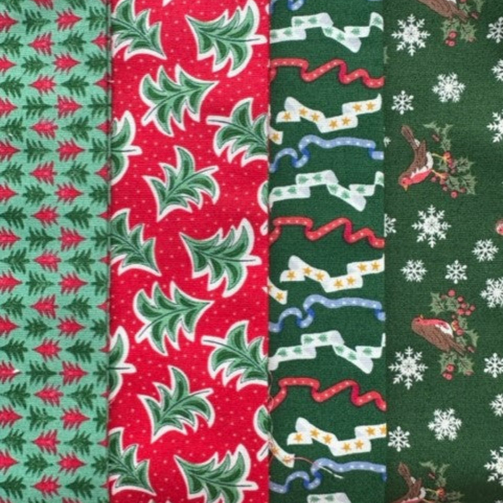 Liberty Lasenby Cotton 'Merry & Bright' Christmas Pack 3   (4 x FQ pack)