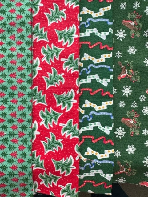 Liberty  'Merry & Bright' Christmas Pack 3   4 x FQ pack