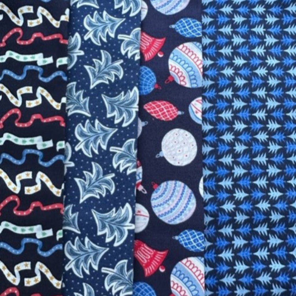 Liberty  Lasenby Cotton 'Merry & Bright' Christmas Pack 2  (4 x FQ pack)