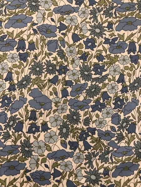 Liberty Tana Lawn - LTL036300106B - Poppy and Daisy (blue)