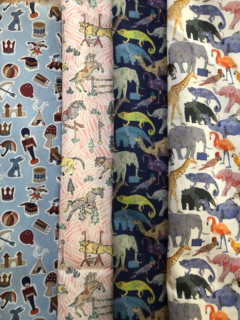 Liberty Tana Lawn - 'Toys/Zoo/Pony'' Pack -4 piece
