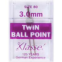 Klasse Sewing Machine Needles - TWIN UNIVERSAL - Size 80 - 3.00mm