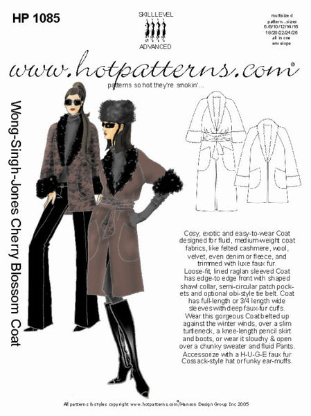 Hot Patterns 1085 - Wong-Singh-Jones Cherry Blossom Coat