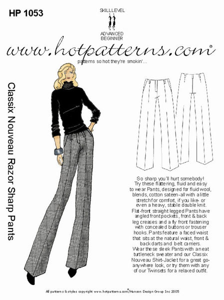 Hot Patterns 1053 - Classix Nouveau Razor Sharp Pants (Special Edition)