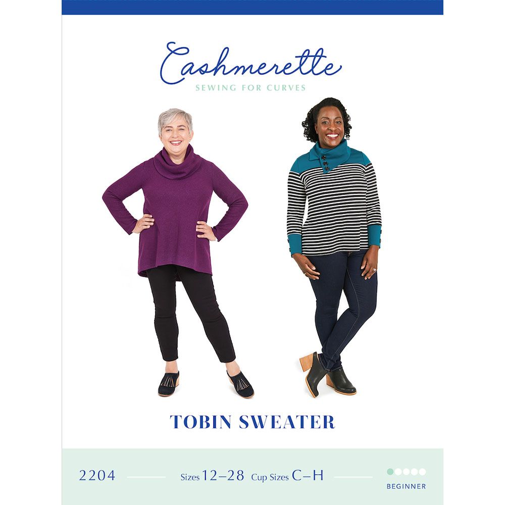 Cashmerette Tobin Sweater - UK Sizes 16 - 32