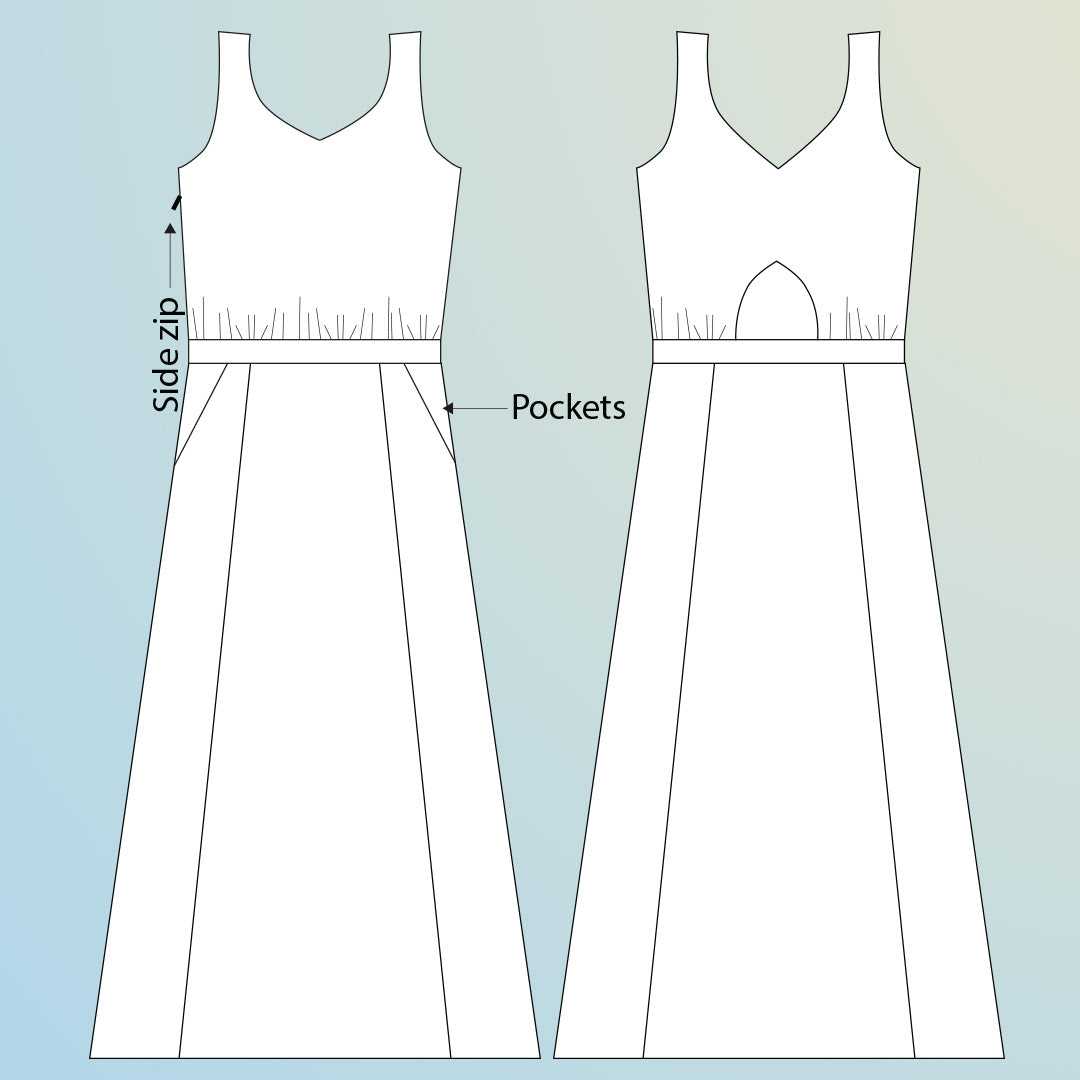 Experimental Space patterns - Rosalee Dress – Sewbox